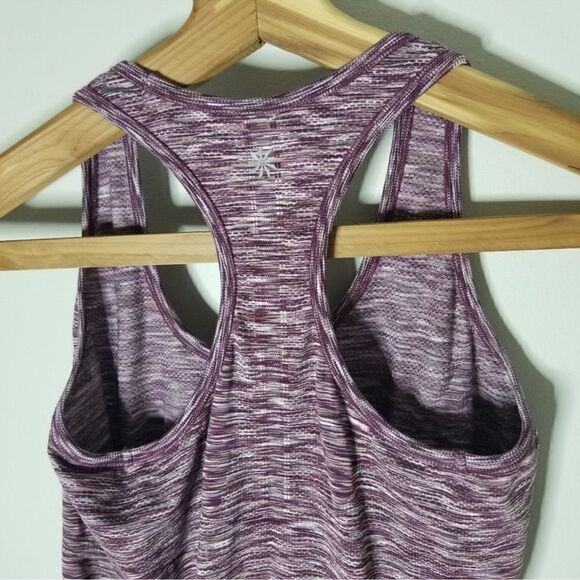 Athleta Fastest Track Racerback Tank Wine Burgundy Space Dyed Athletic Top L - Picture 5 of 6